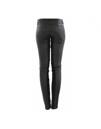 Black shiny jeans with beautiful details